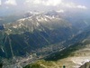 Pohľad do Chamonix z Aigu Francúzsko/Francuzsko