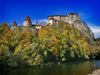 Pohľad od rieky Orava Oravský hrad/Oravsky hrad