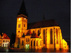 Pohľad na kostol v noci Bazilika sv. Egídia Bardejov/Bazilika sv. Egidia Bardejov